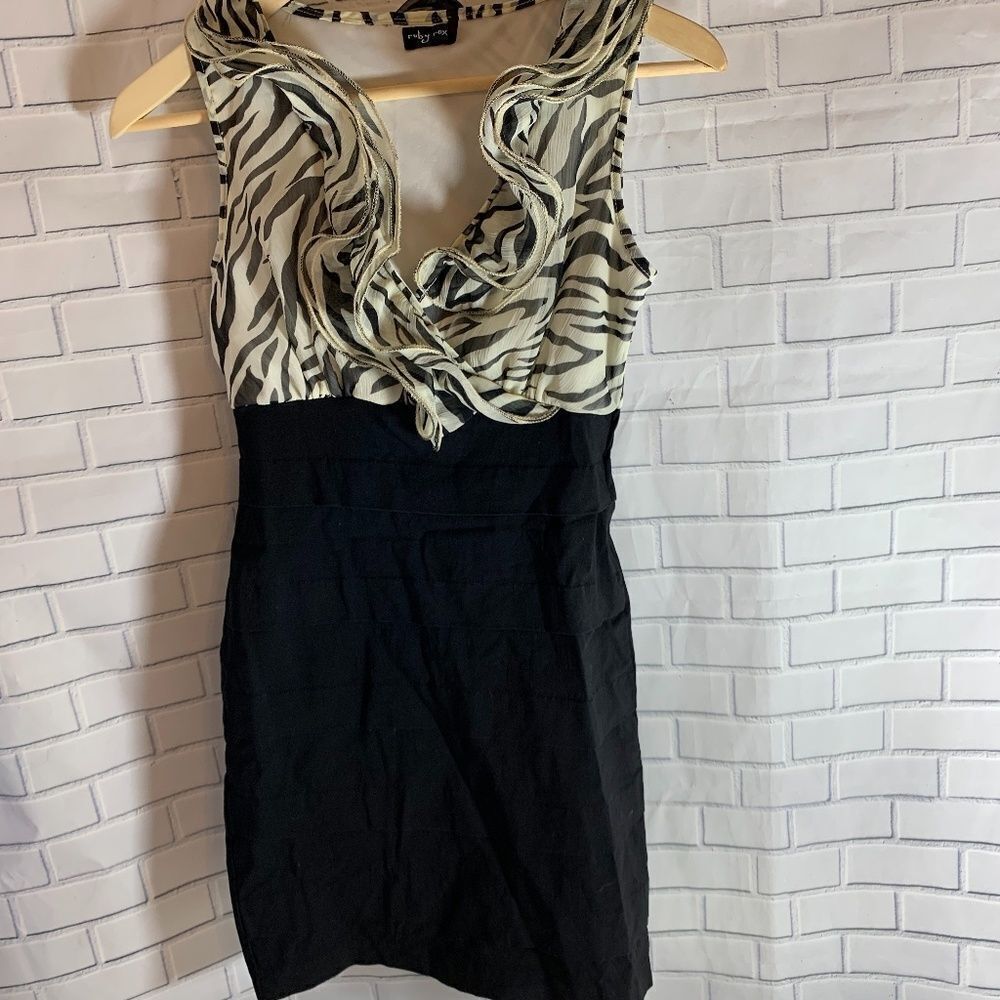 Ruby Rox Ruffled Bodycon Party Dress Size S